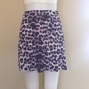 Robert Cavalli Purple Cheetah Print Skirt Size 38
